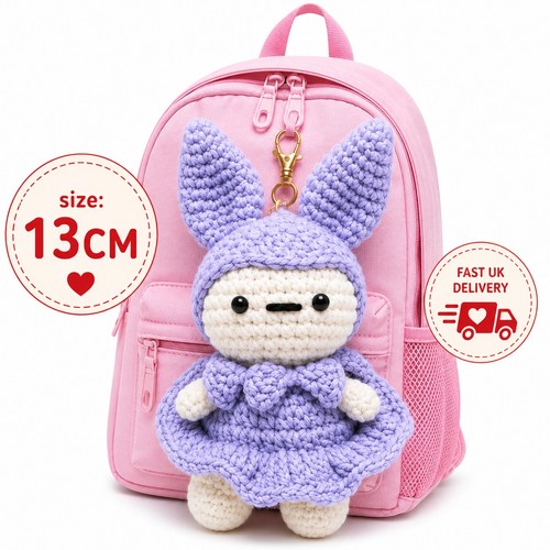 Handmade lilac bunny knitted - handmade,