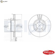 2x BRAKE DISC BG2507 FOR
