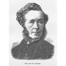 John Pyke Hullah English Musical Composer - Antique Print 1884