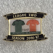 Plymouth V Blackpool Badge