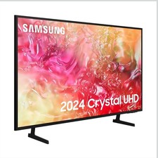 Samsung 75 Inch Crystal UHD DU7100 4K Smart TV 2024 Faulty Cracked Screen TV 