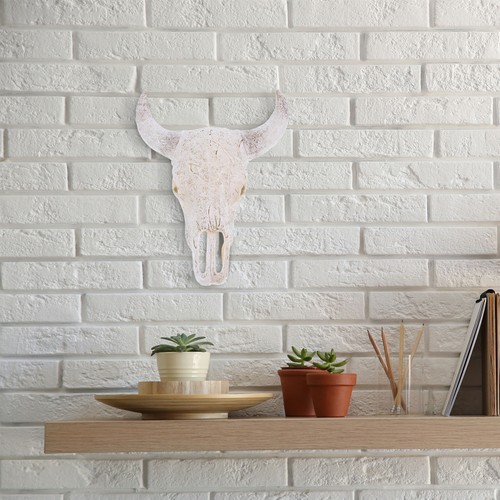Western farmhouse bull skull - western,