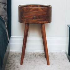 1 Drawer Bedside Cabinet Honey