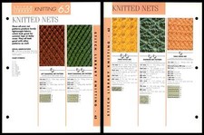 Knitted Nets #63 Creative Needles Stitch Library Knitting Pattern