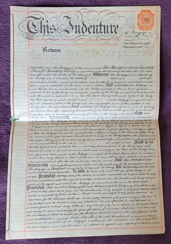 1894 vellum indenture - 1894,