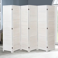 3/4/6 Panels Wooden Folding Room Divider Screen Room Partition Separator Privacy