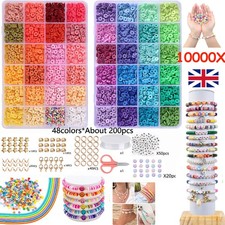 10000Pcs Jewelry Kit Clay Spacer Beads Bracelet Making Ceramic Colorful Bead DIY