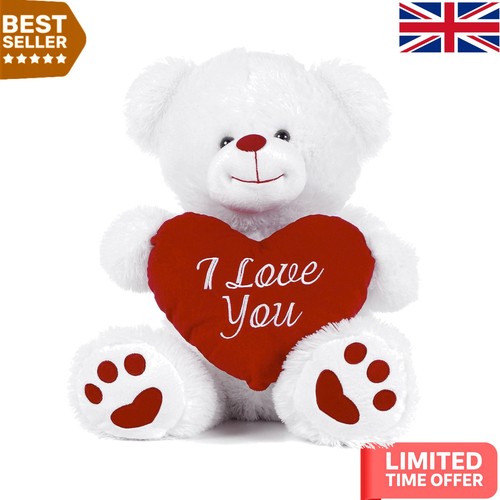 Heartfelt white teddy - heartfelt,
