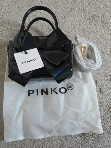 Pinko black patent gold - up, &