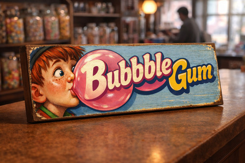 Bubble gum sign vintage - sign, sweet