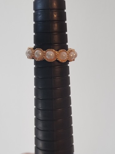 Gold tone pearl - tone,