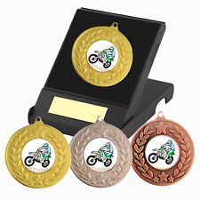 Motocross Medal in Box, Free Engraving, Motocross Trophy, Trials Biking Speedway