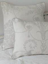 Laura Ashley Josette Grey Fabric Cushion Cover Piped /Back Dove Grey 16"