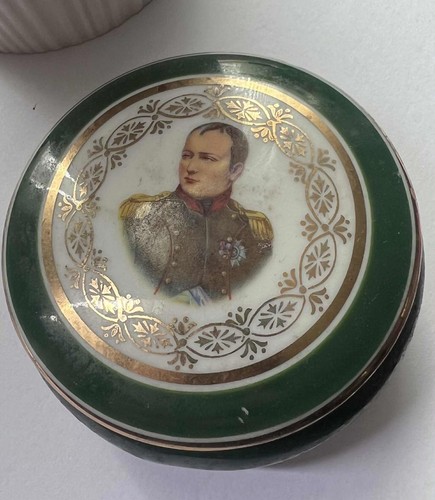 French green porcelain box - french,