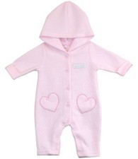 BabyPrem Baby Girls Clothes Pink All-In-One Hooded Suit Outfit Newborn 0-3m