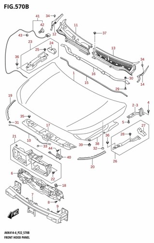 Suzuki genuine latch hood sx4 - latch,