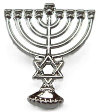 Menorah Pin Badge Hanukkah