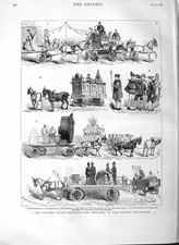 Old Antique Print 1882 Preston