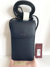 RADLEY Longford Lane Blue Leather Phone Crossbody Bag BNWT RRP £99 & Dust Bag
