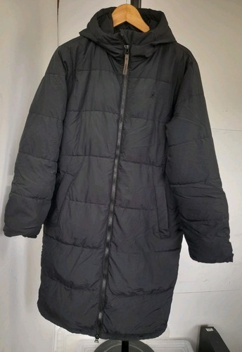 Women black kangol coat - black,