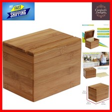 Natural Bamboo Recipe Box, 4x6