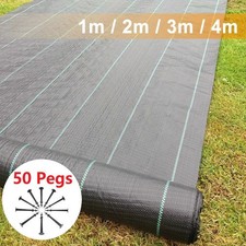 10M 25M 50M Long Heavy Duty Weed Control Fabric Barrier Membrane Ground Cover UK