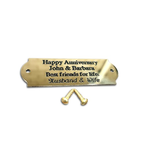 Curved end design solid - , brass