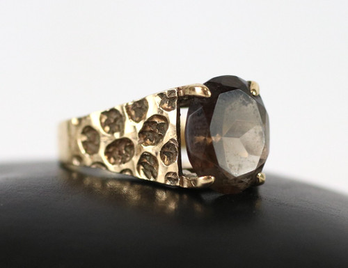 9ct gold smoky quartz - 9ct, ring