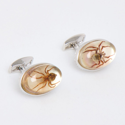 Tateossian silver tone spider - silver,