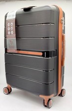 British Traveller Luggage K2392L 24" Hard Shell Suitcase With TSA Lock - Black