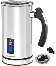 Electric Milk Frother Machine Automatic Warmer Jug Coffee Foamer Andrew James UK