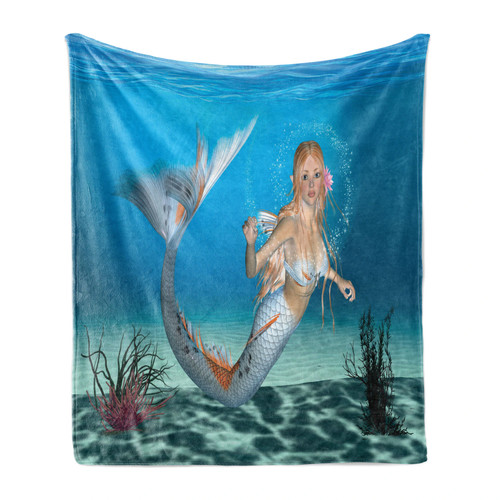 Mermaid soft flannel fleece - mermaid,