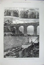 Old Antique Print 1880 Spa