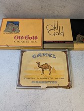 3 Vintage Cigarette Tins Camel