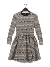 Maje A-Line Midi Dress UK10 in Multi