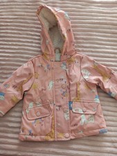 Baby Girls Fleeced lined Pink jacket/coat in size 3-6 months