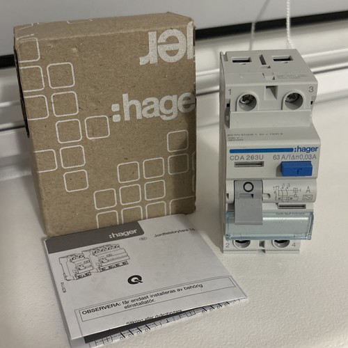 Hager cda263u type rcd 63 - hager, a-type
