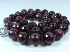 Faceted Dark Red Garnet Round