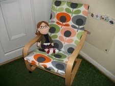 HANDMADE IKEA "CHILD" POANG CHAIR REPLACEMENT PAD IN ORLA KIELY DESIGN #4