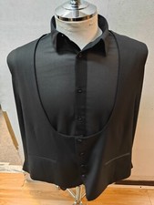 Sawyers and Hendricks patterned black dress waistcoat and trouser set 52" short