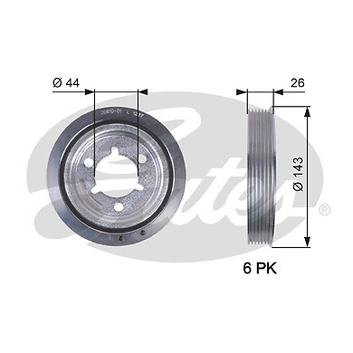 Gates tvd1055 belt pulley - gates,