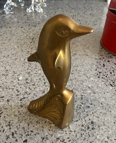 Metal dolphin ornament - metal,