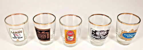 Vintage branded shot glasses - branded,
