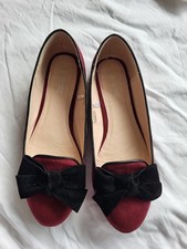 Fiore burgundy flat shoes with