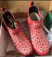 Joules Women  Wellibob  Ankle Wellies  Boots - Red strawberry - Adult 7