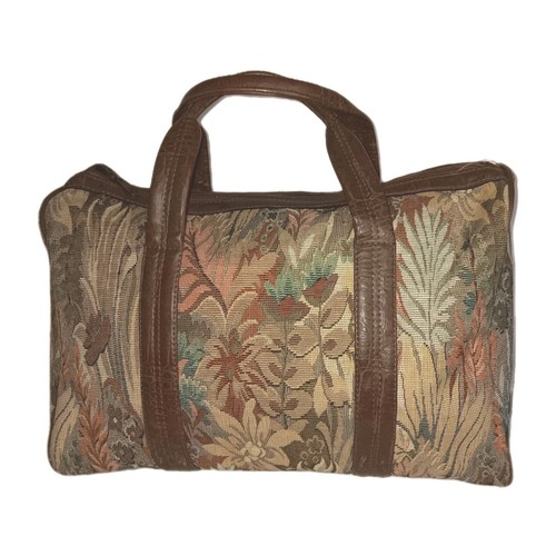 Vintage 1980s brown floral - vintage,
