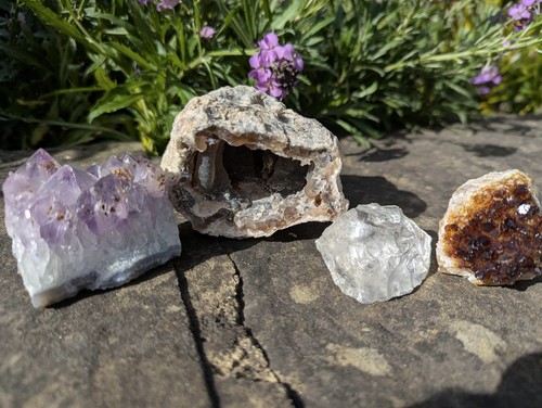 Four rock specimens - four,