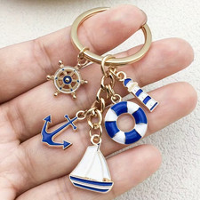 Nautical Key Ring - Enamel