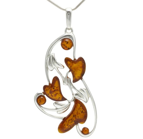 Natural baltic amber - amber, sterling