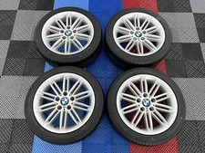 17" BMW STYLE 207 1 3 SERIES ALLOY WHEELS + TYRES E81 E82 E88 3 E46 Z4 VGC